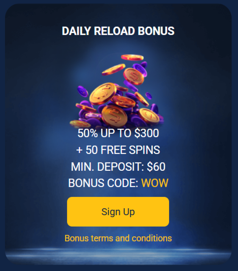 Weekly Reload Deals Jackpoty Casino